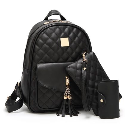 PU Leather WOMEN 's Backpack Travel Bag Korean Casual Bashion Shoulder Bag Backpack High Qualitystudent Backpack School